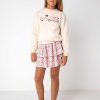 New Sweatshirt Bege Conguitos Flores Menina Moletons