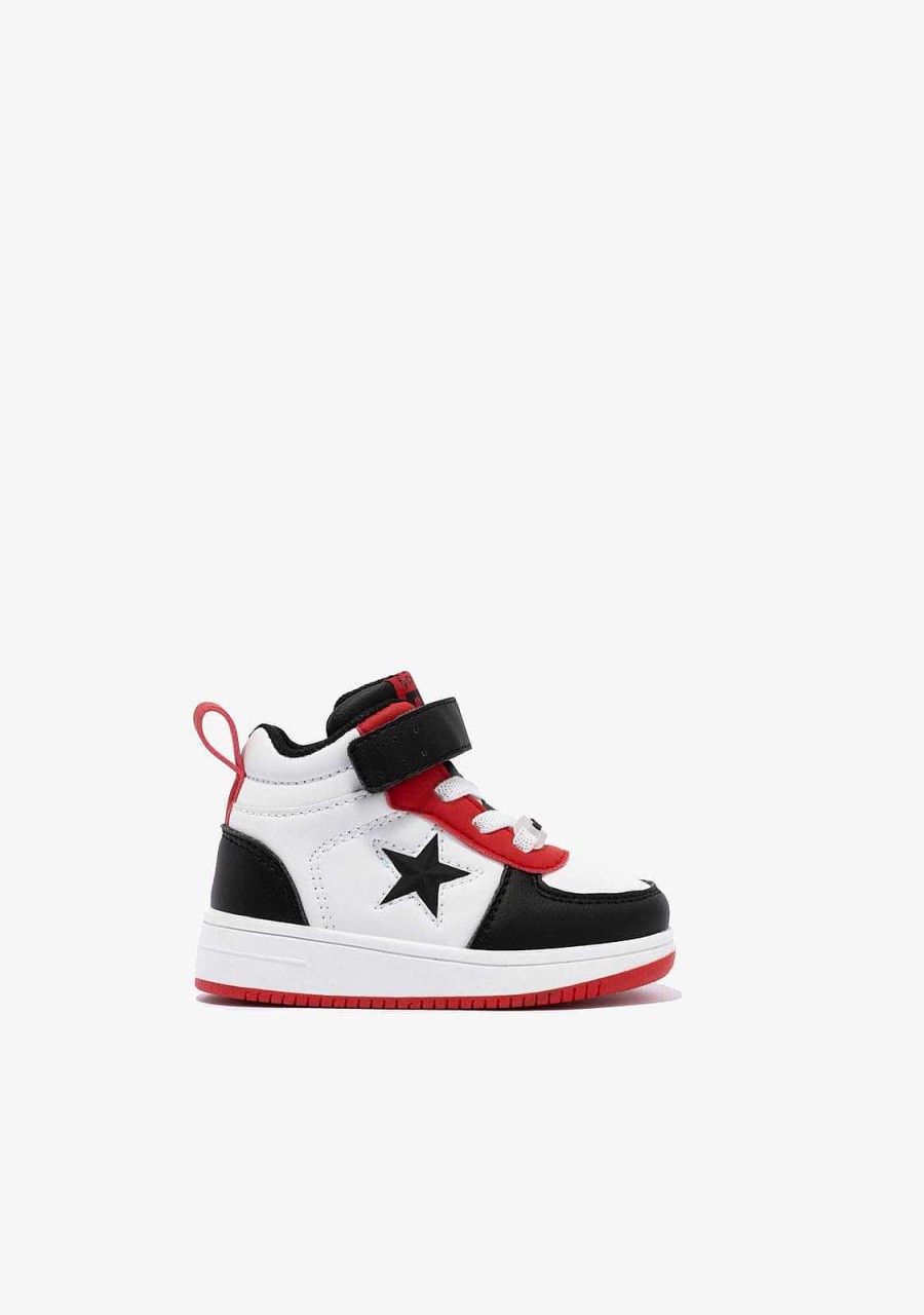 Clearance Tenis Hi-Top Star Preto Com Luzes Para Bebe Tenis Com Luzes