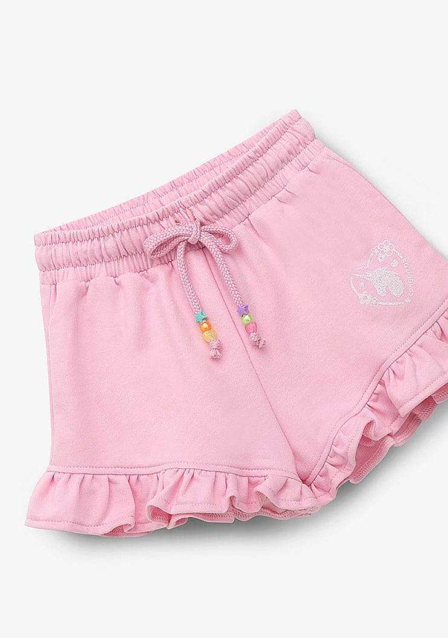 Best Shorts De Corrida De Pelucia Unicornio Rosa Para Menina Roupas De Menina