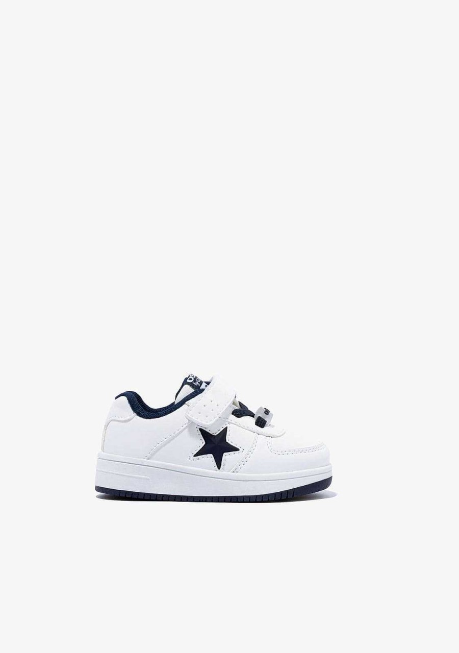 Hot Tenis Infantil Branco Marinho Com Luzes Star Tenis Com Luzes