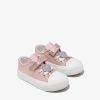 Clearance Sapatilhas Bebe Em Lona Rosa Metalizada Tenis Casuais