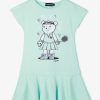 New Vestido Esportivo Teddy Menta Para Menina Roupas De Menina