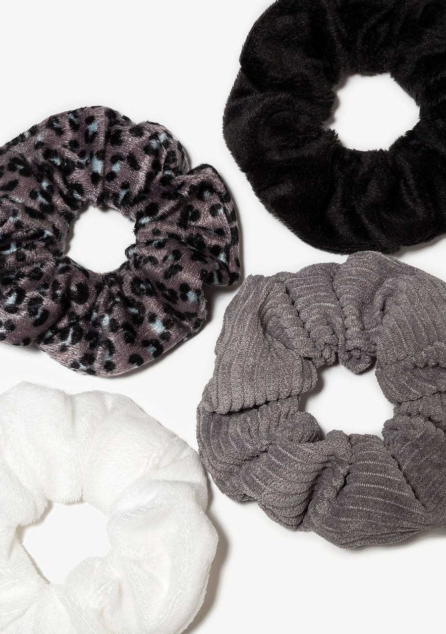 Wholesale Scrunchies De Conjunto De Pele Preta Todos Os Acessorios