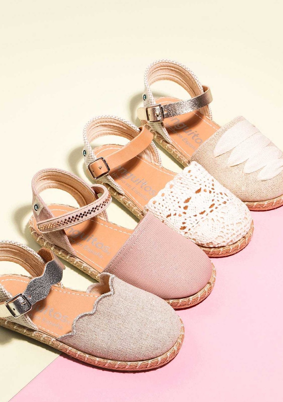 Wholesale Alpercatas Ondas Prateadas De Menina Metalizadas Sapatos De Menina