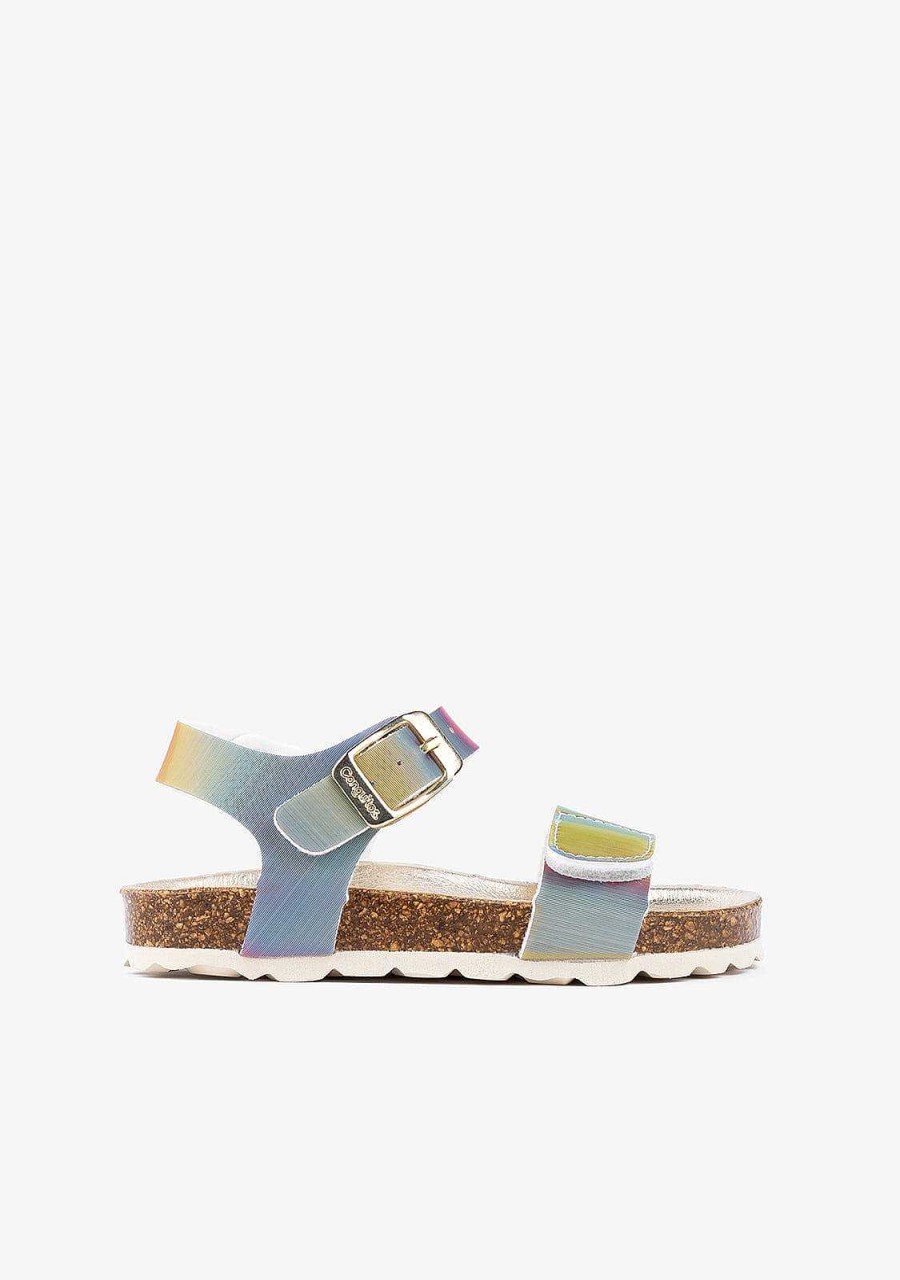 Clearance Sandalias Bio Multi Iridescentes Para Menina Sandalias