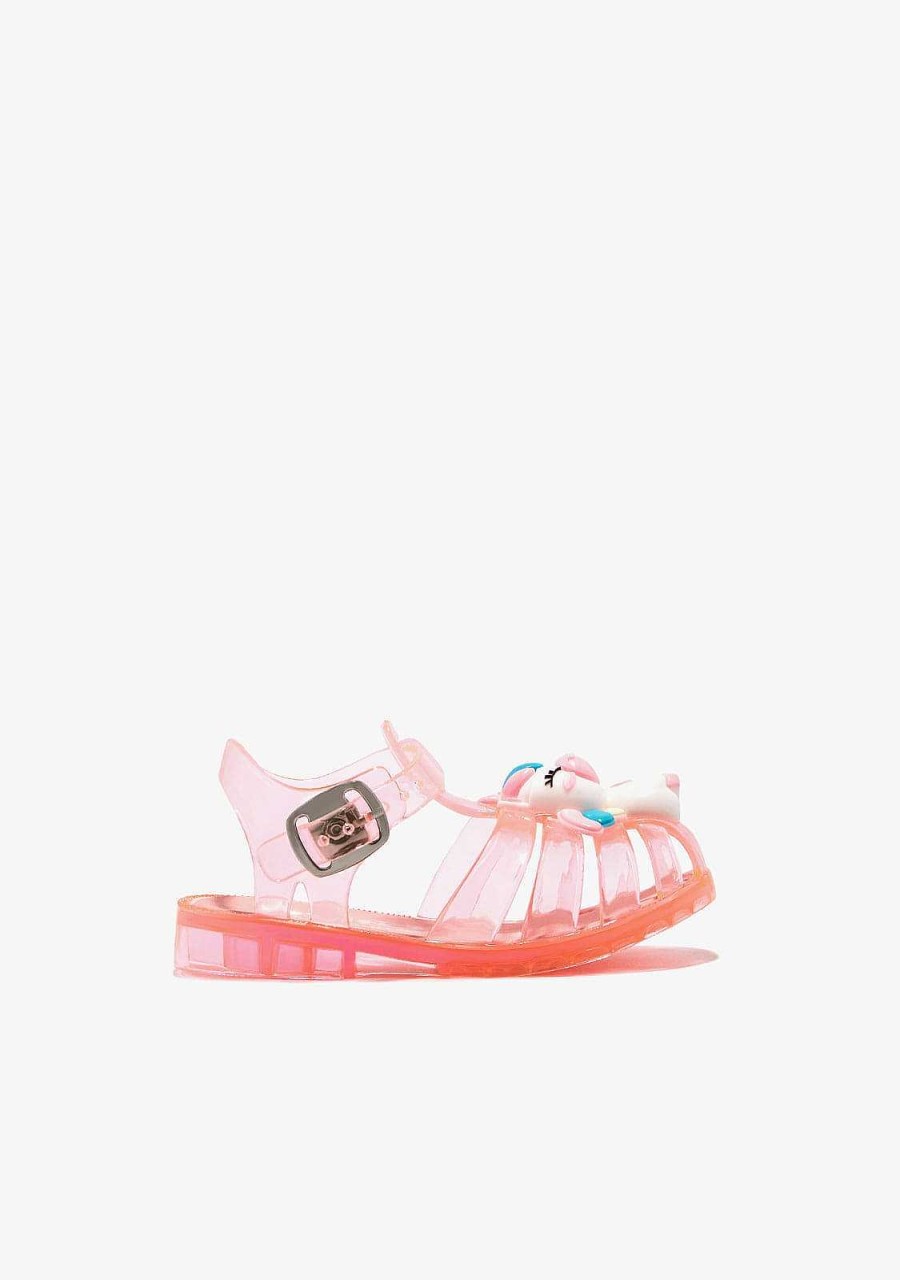 Best Sandalias Gelatinosas Com Fivela Rosa Sapatos De Menina