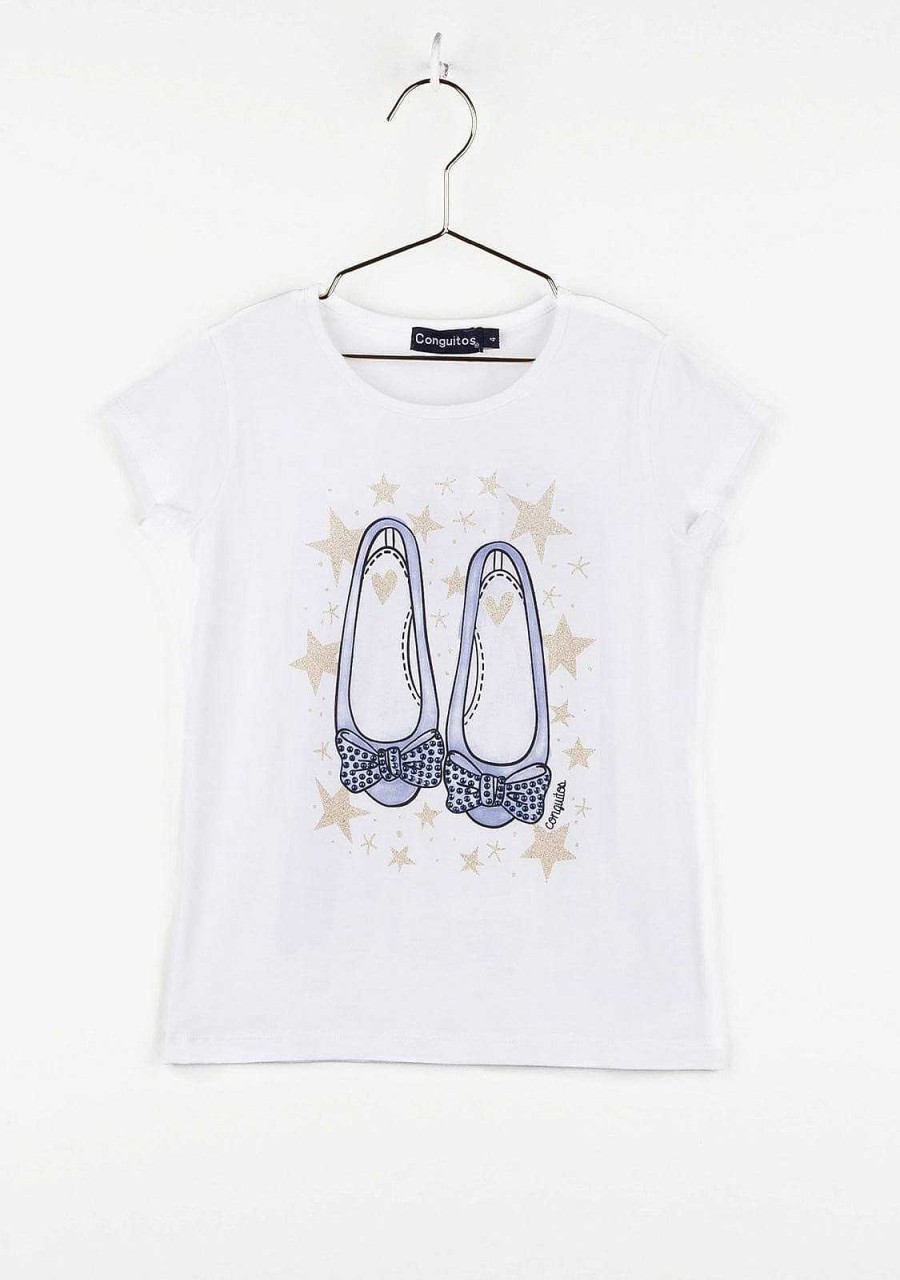 Best T-Shirt "Bailarinas" De Menina Azul Claro Camisetas