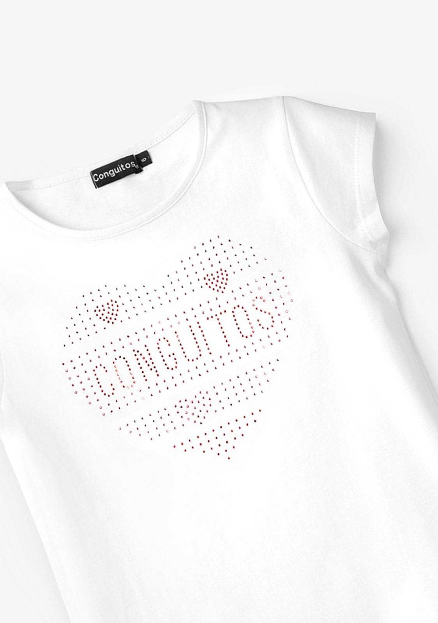 Online Camiseta Coracao Branco Roupas De Menina