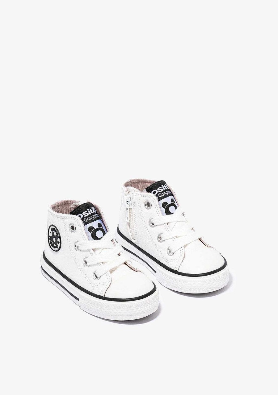 Best Tenis Cano Alto Com Logo Branco Para Bebe Napa Tenis