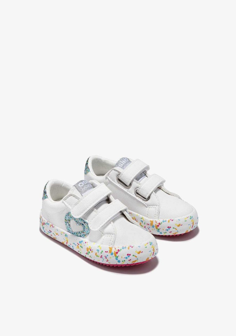 New Tenis Confetti Glitter Branco Bebe Tenis Casuais