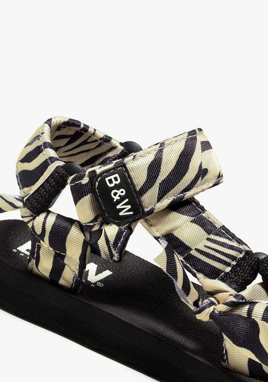 Wholesale Sandalias Zebra De Menina P&B Sandalias