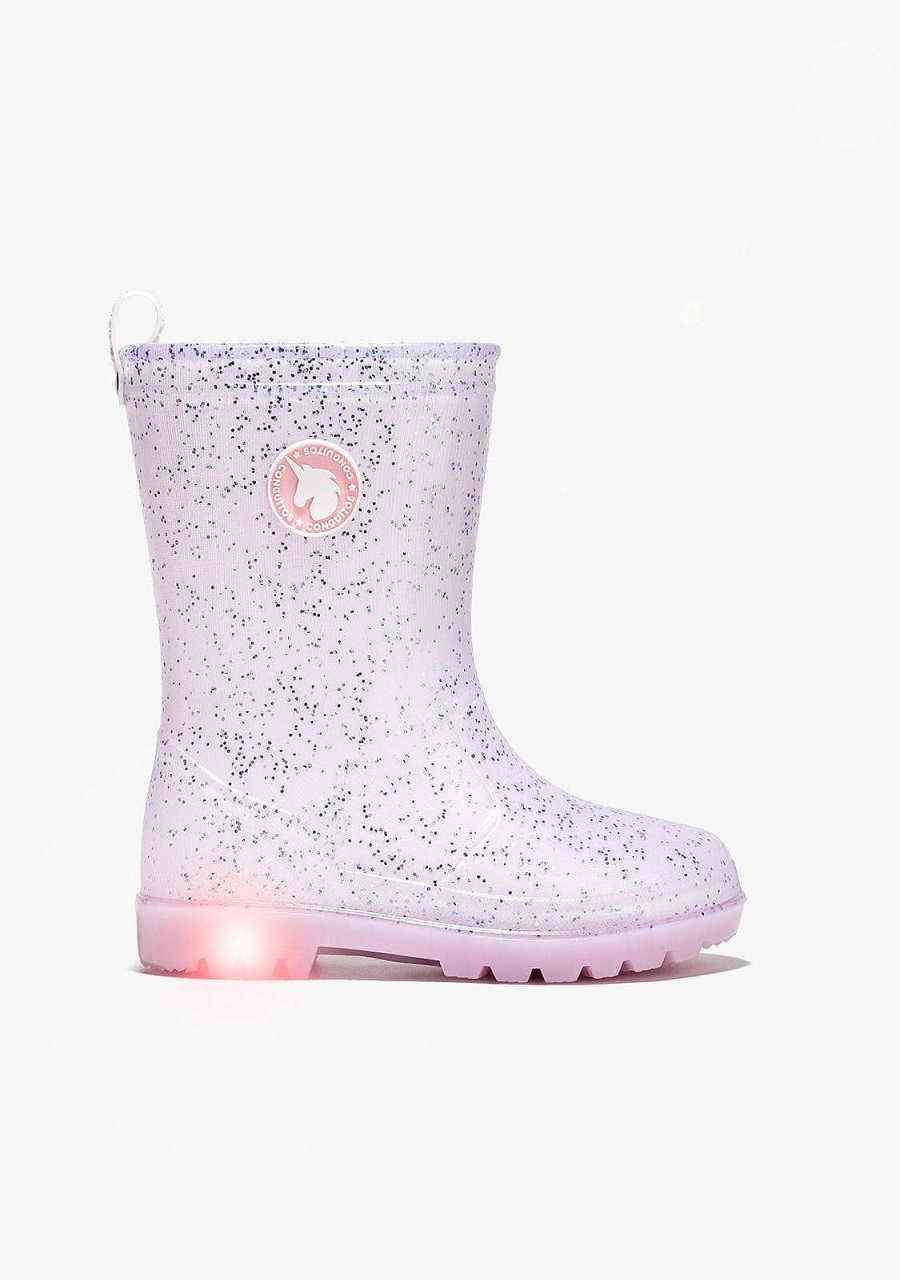 Online Botas De Chuva Rosa Com Luzes Para Menina Botas De Chuva