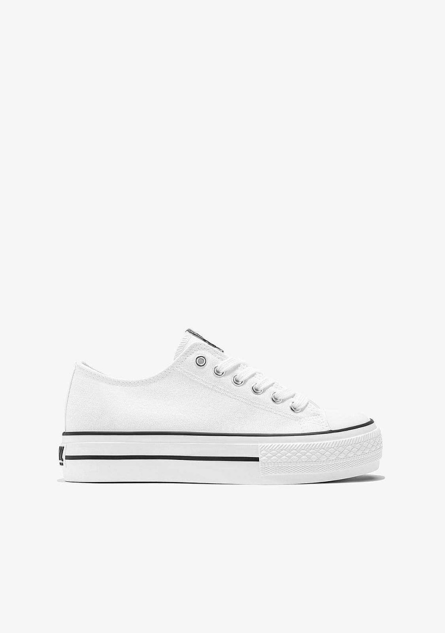 Wholesale Tenis De Lona Com Plataforma Branca Preto E Branco Tenis Casuais